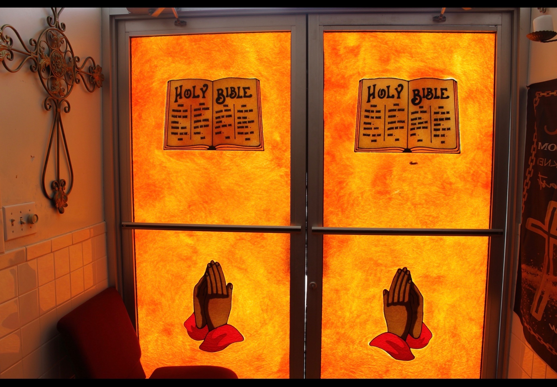 The praying-hands doors